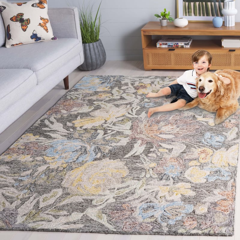 SAFAVIEH Handmade Blossom Bertien Modern & Contemporary Wool Rug