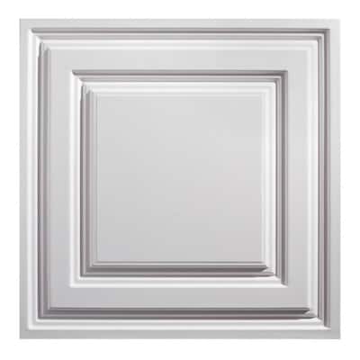 Icon Relief White 2 x 2 ft. Lay-in Ceiling Tile (Pack of 12)
