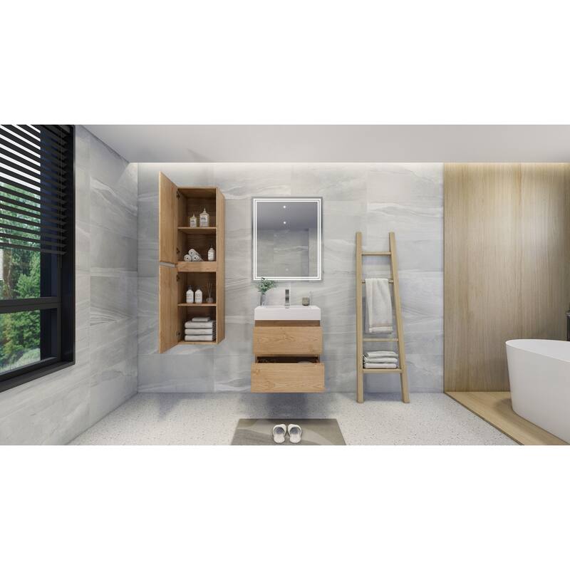 Baillie 24'' Wall-Mounted Vanity with Reinforced Acrylic Sink