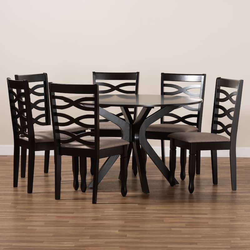 Mila Modern and Contemporary 7-Piece Dining Set