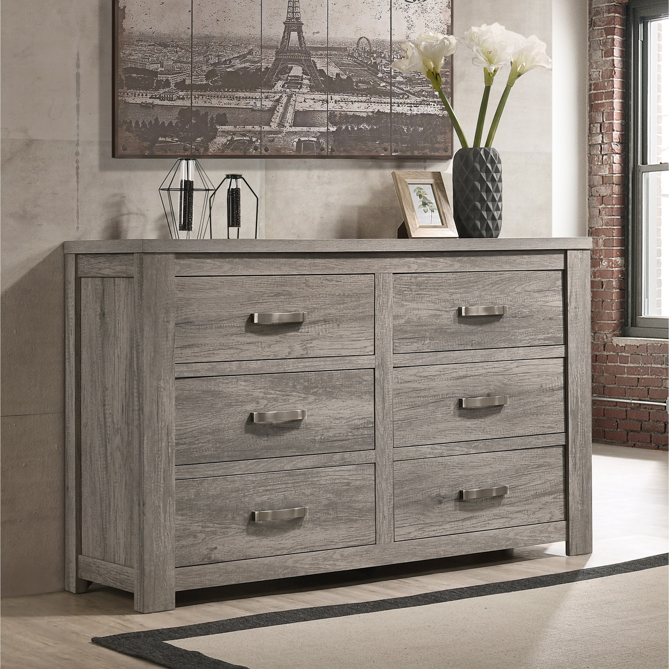 6 drawer dresser grey for Bedroom with Drawers, 47" Wide Modern Dressers drawer dresser is a contemporary take on mid Alcott Hill Darothy 6-Drawer Dresser