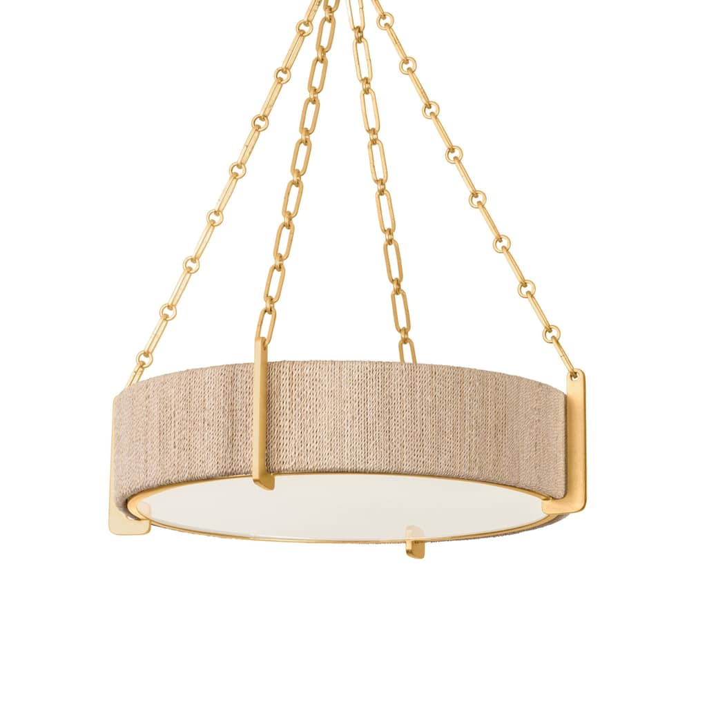 Hudson Valley Lighting 1634 Quebec 4 Light 22" Wide Drum Chandelier
