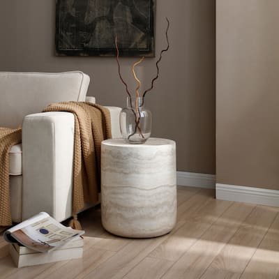 15.74 inch Faux MARS marble Pattern Coffee Tables for Living Room Round Tea table for Living Room,No Need Assembly