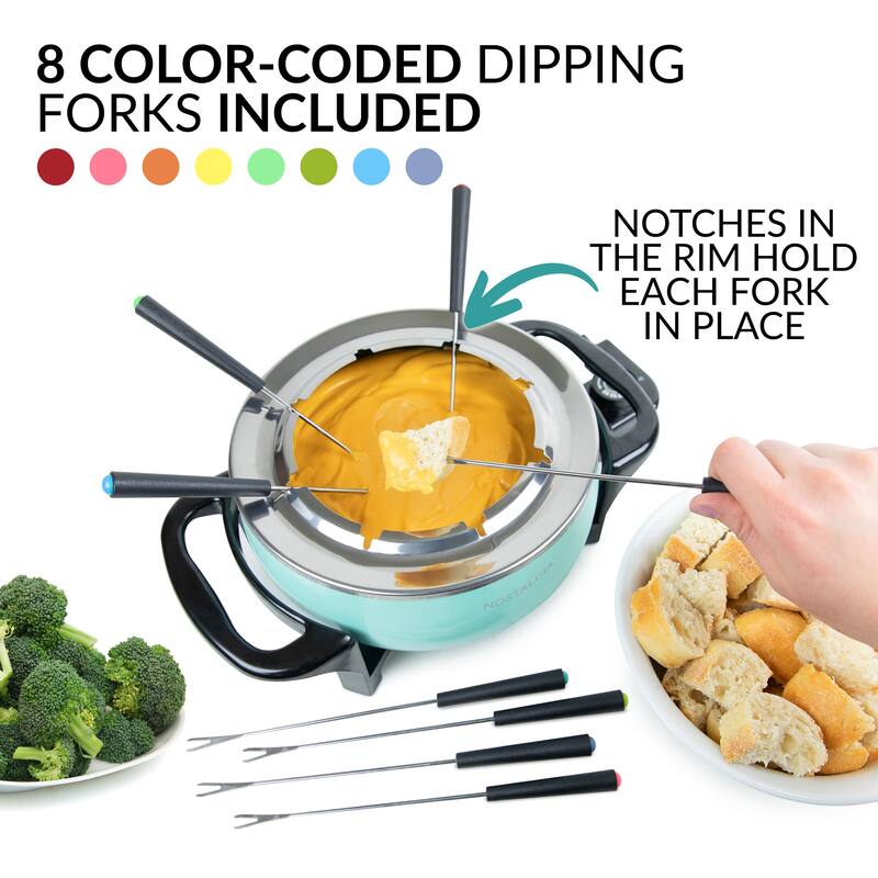 Nostalgia 12Cup Electric Fondue Pot, Aqua Bed Bath & Beyond 33635781