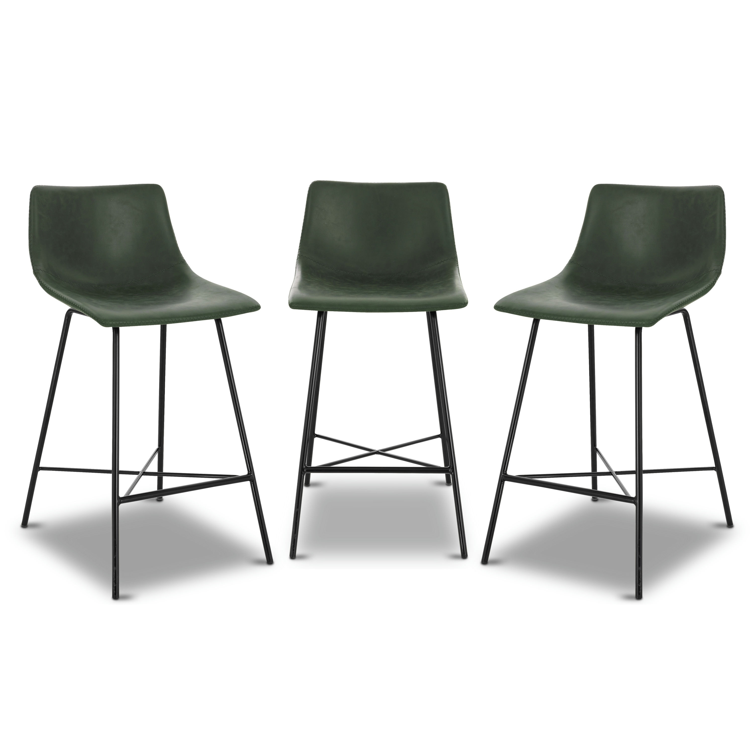Poly and bark top bar stools