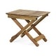 preview thumbnail 15 of 16, Malibu Outdoor Folding Side Table by Christopher Knight Home Natural
