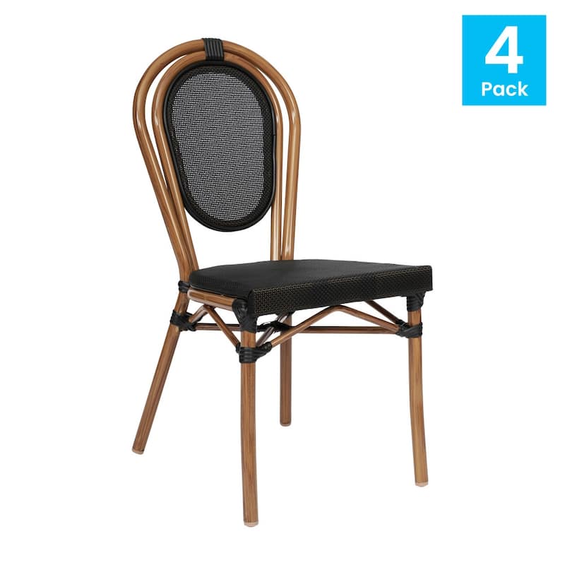 Stacking Bistro Chairs with Metal Frames