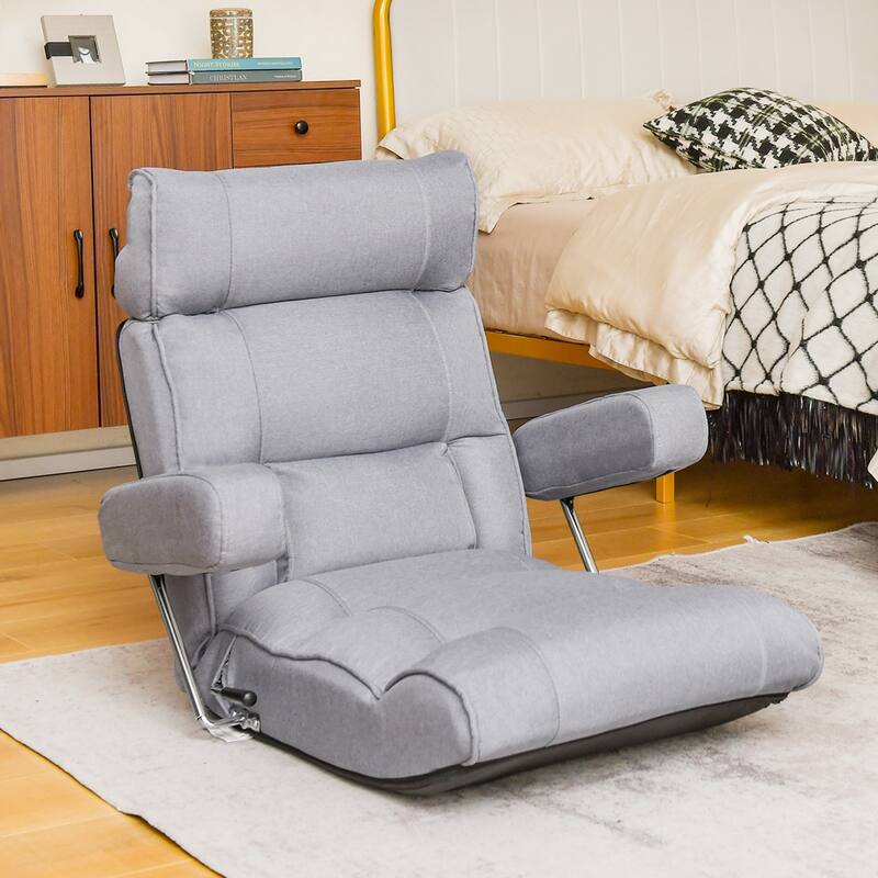 Costway Adjustable Lazy Sofa with Stepless Adjustable Back & - See Details