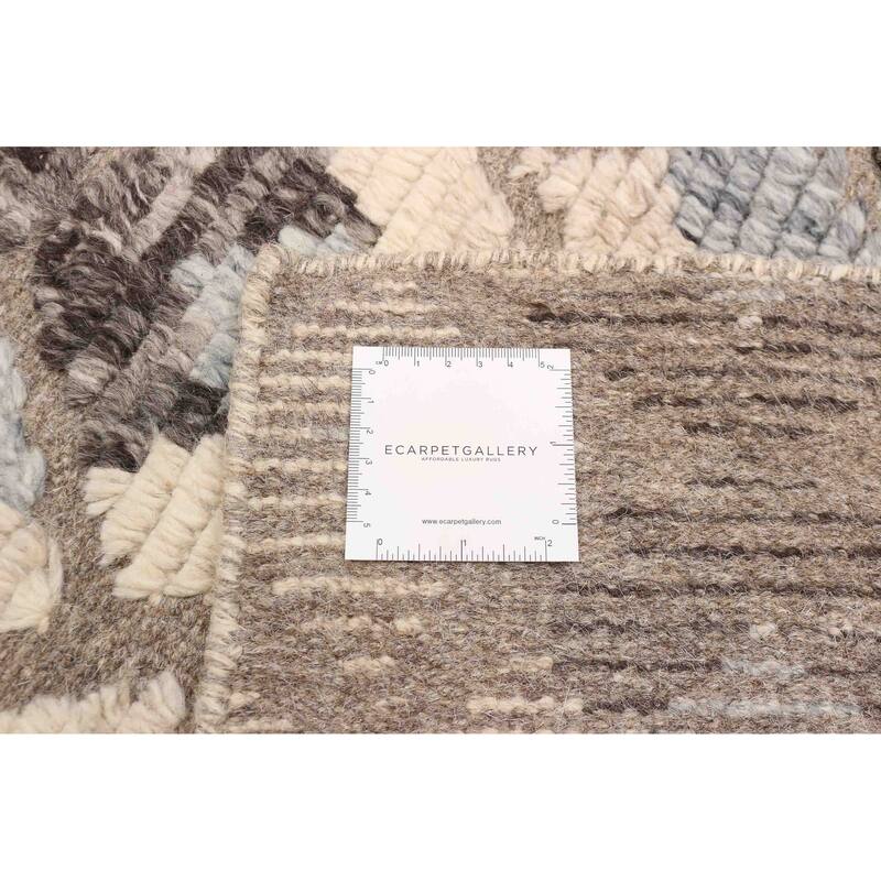 ECARPETGALLERY Hand-knotted Tangier Cream Wool Rug - 5'2 x 7'6