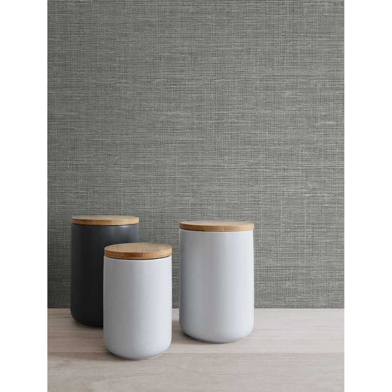 NextWall Silas Faux Linen Peel and Stick Wallpaper