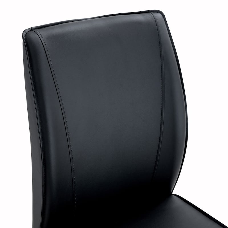 4PCS PU Dining Chairs With Silver Legs