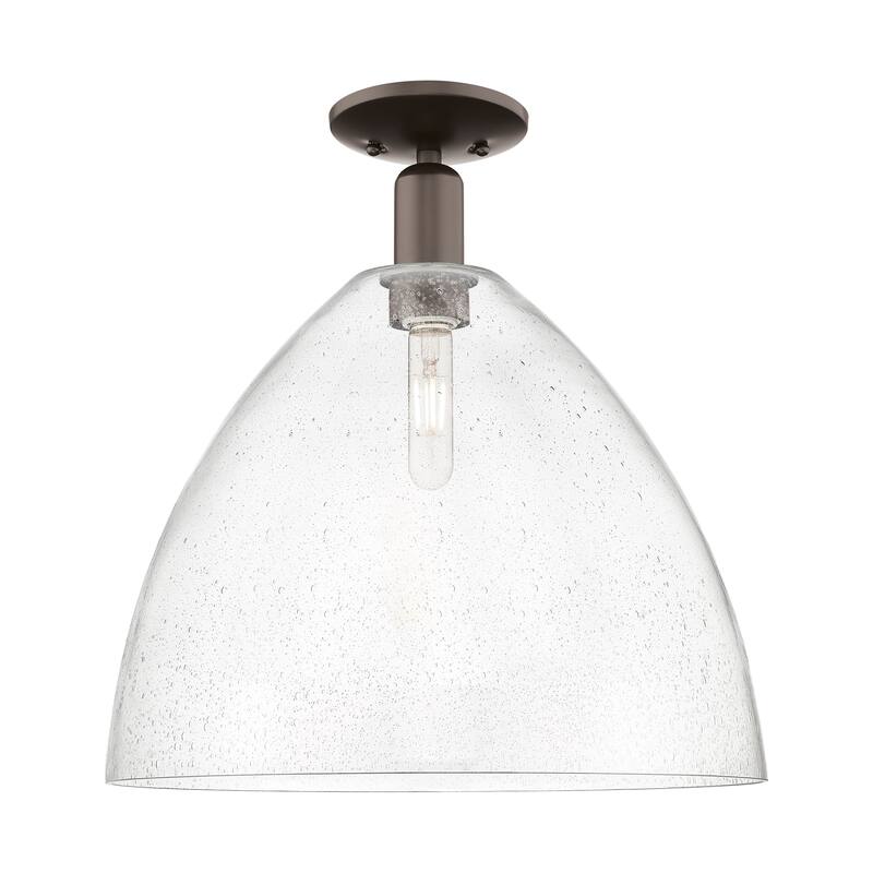 Innovations Lighting Endless Possibilities Arcadia - Bristol - 1 Light 16" Semi-Flush Mount - Oil Rubbed Bronze/Seedy