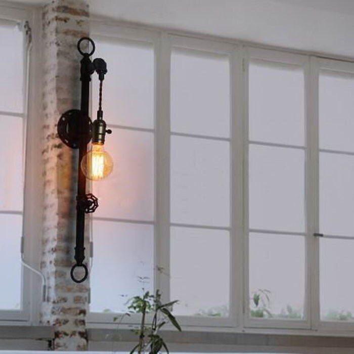 Vintage Industrial Edison Pipe Wall Sconce N A