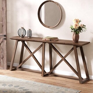 71 Inches Farmhouse Console Table for Entryway - Bed Bath & Beyond ...