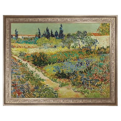 Masterpiece Art Gallery| Garden at Arles by Vincent Van Gogh - Framed Canvas Art Print