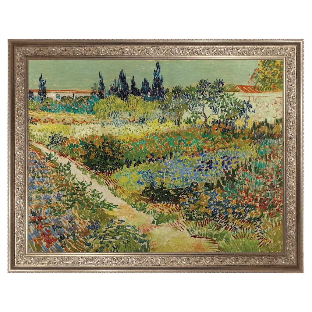Masterpiece Art Gallery| Garden at Arles by Vincent Van Gogh - Framed Canvas Art Print