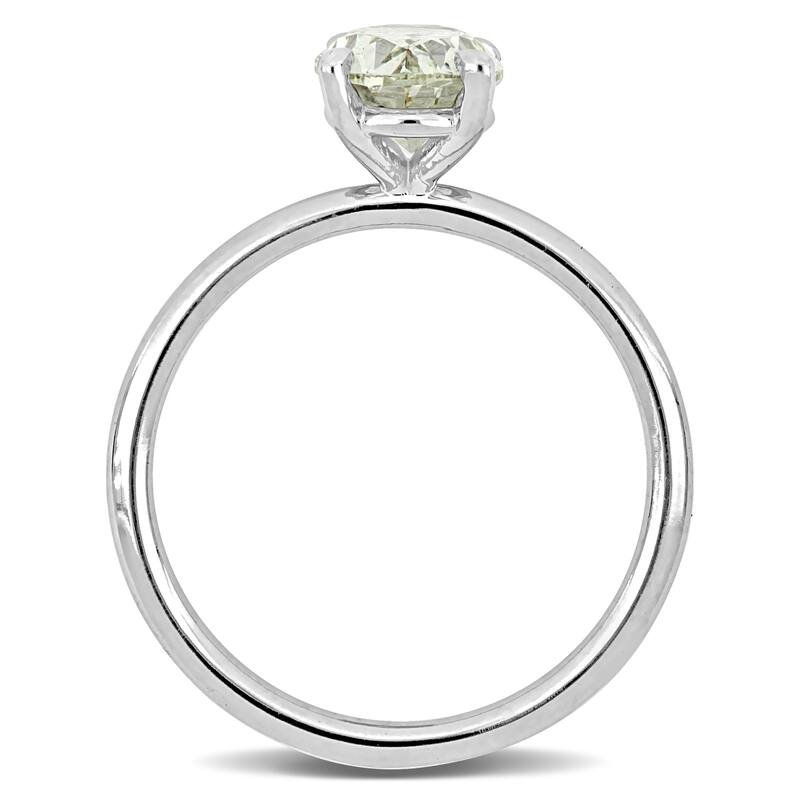 Miadora 1 1/2ct TDW Oval-Shape Diamond Solitaire Ring in 14k White Gold