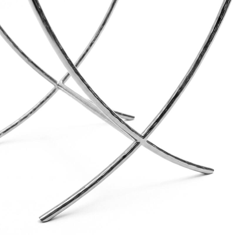 Furniture of America Zayen Modern 3-Piece Upholstered Queen Size Hammered Metal Camelback Bedroom Set with 2 Nightstands