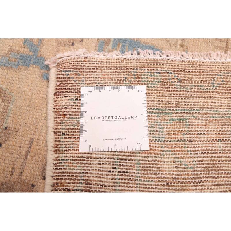 ECARPETGALLERY Hand-knotted Antalya Vintage Beige Wool Rug - 5'2 x 11'0