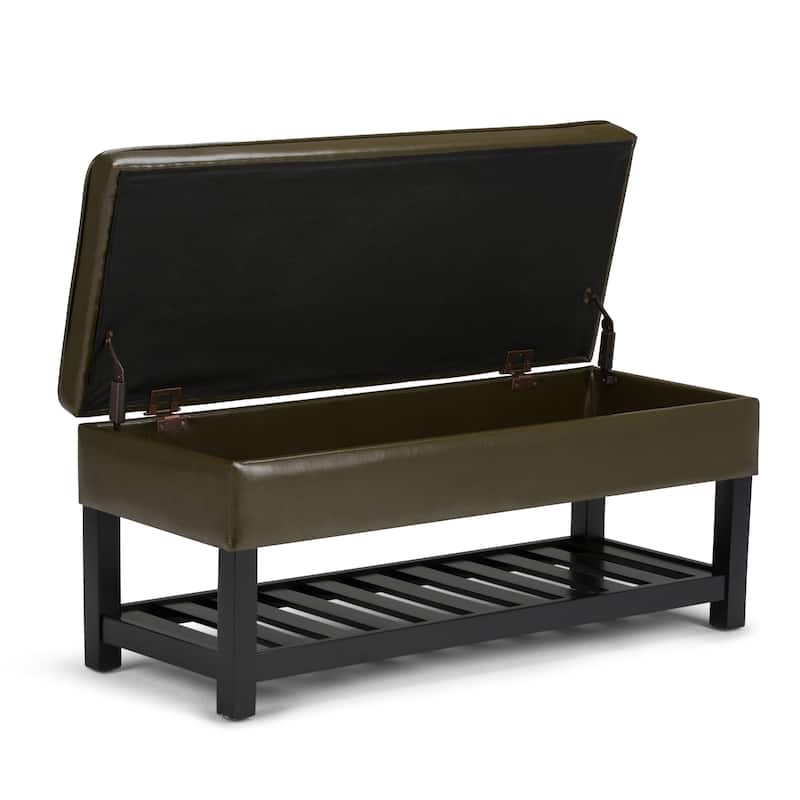 WYNDENHALL Essex 44 inch Wide Transitional Rectangle Ottoman Bench