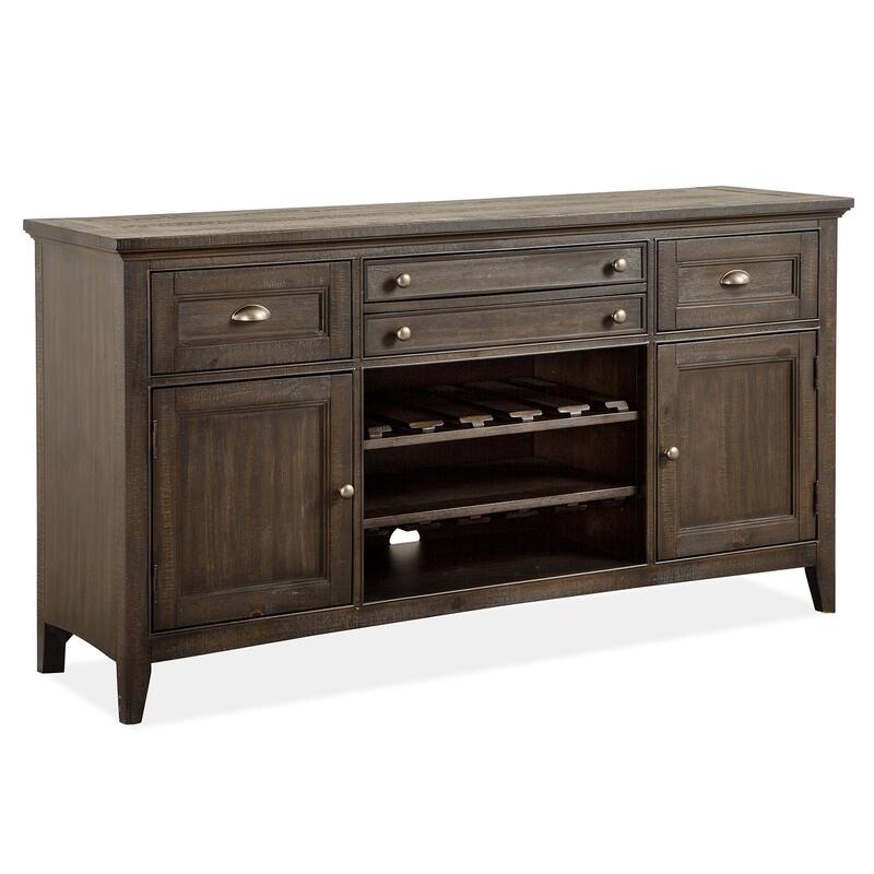 Magnussen Home Westley Falls Graphite Buffet - 66''W x 19''D x 36''H - 66''W x 19''D x 36''H - Graphite