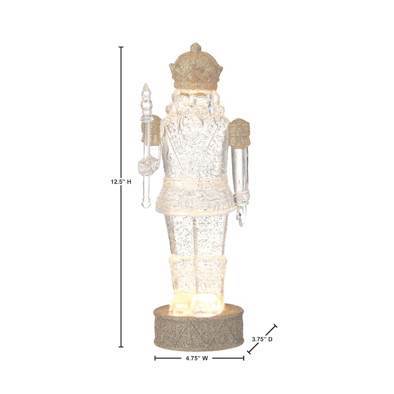 13"Led Acrylic Nutcracker Water Globe