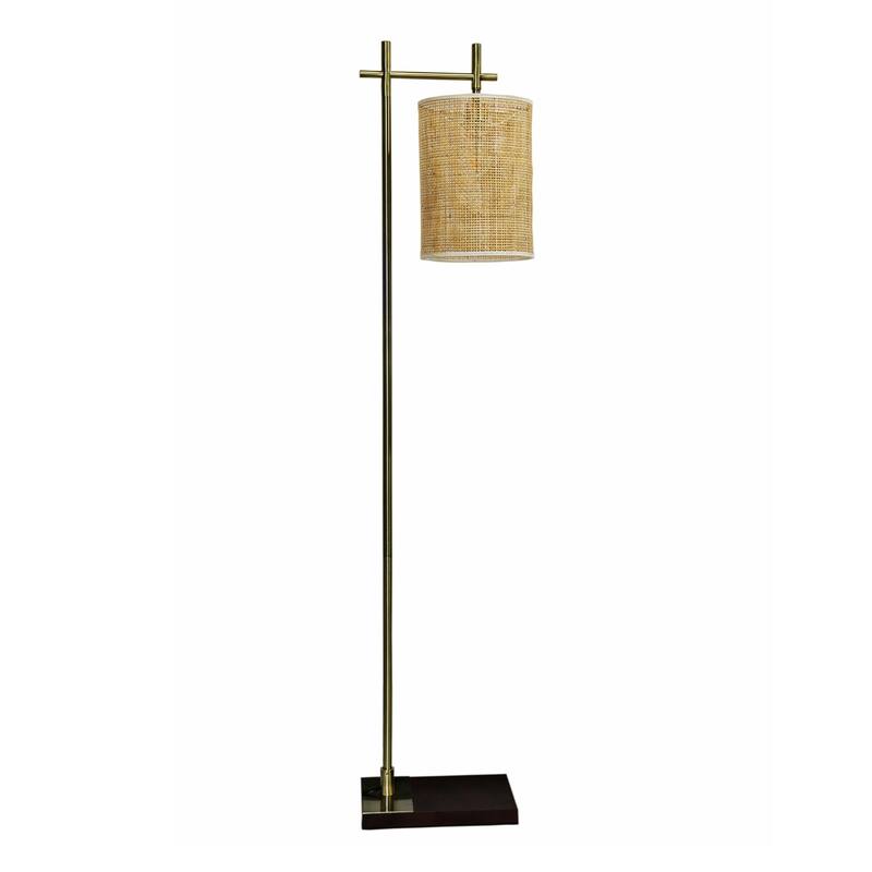 Tall Corner Floor Lamp, Standing Light for Living Room, Bedroom & Office Space Illumination, Bamboo Lampshade Floor Lamp 110V