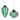 Green Ribbed Crackle Glass Ornament (Set of 6)