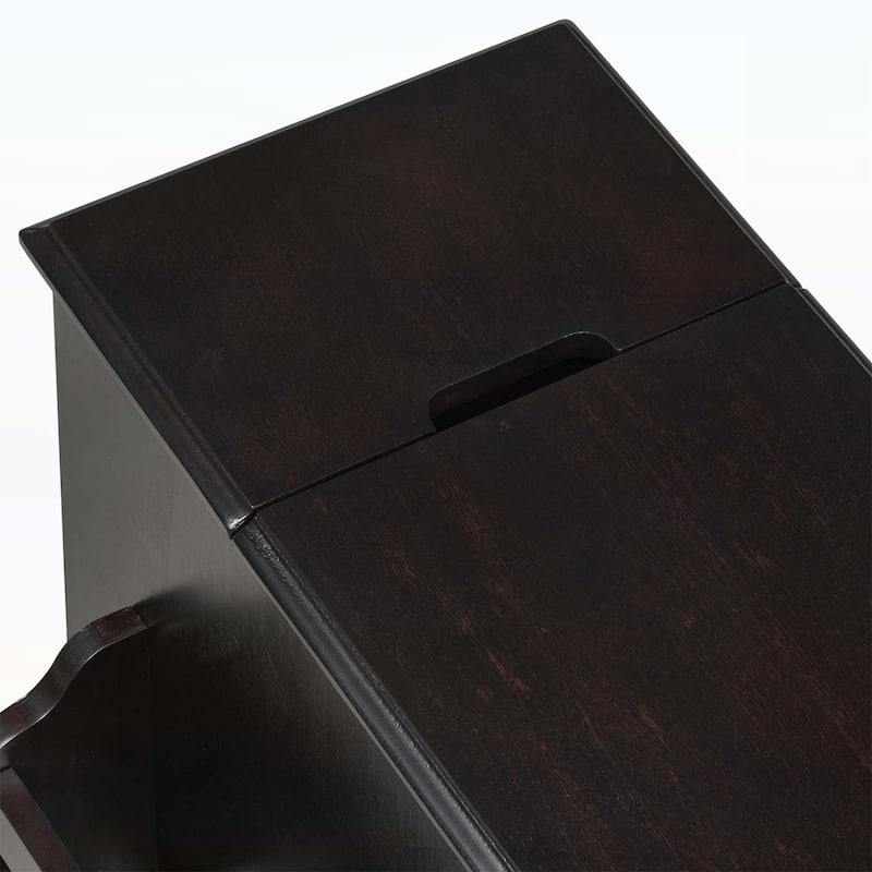 Vintage End Table with Flip Top,USB Ports