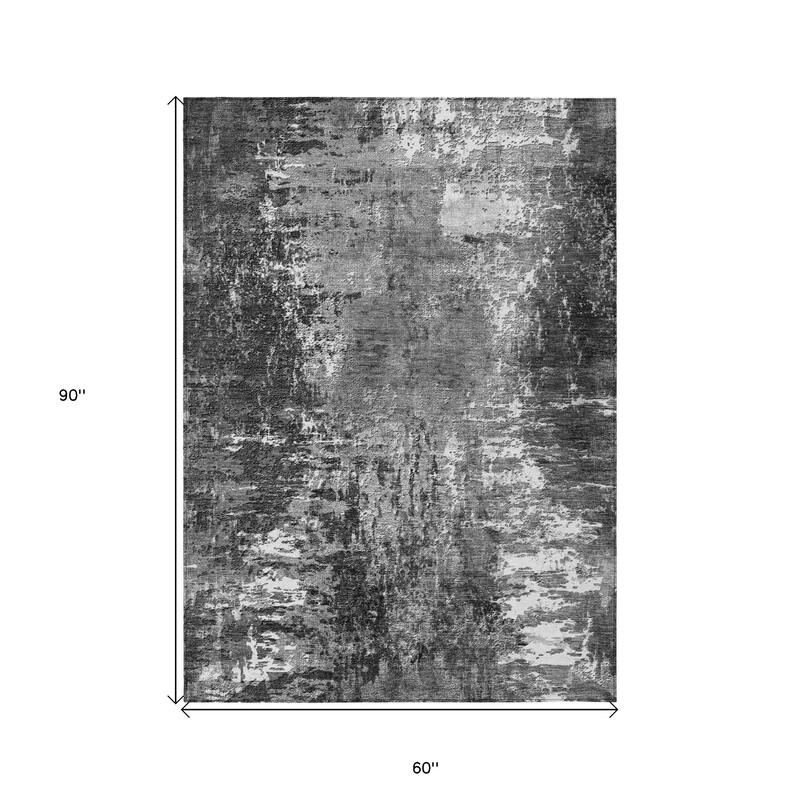 HomeRoots Abstract Transitional Rectangle Outdoor Rug
