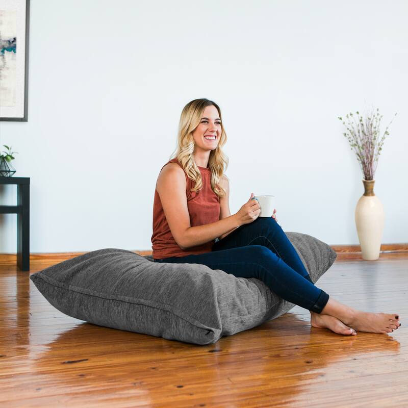 Jaxx 3.5-foot Chenille Floor Pillow Bean Bag Lounger - Overstock - 18058340