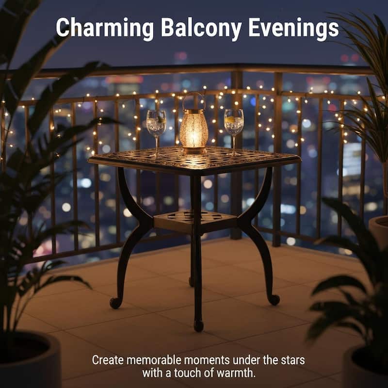 Stylish Aluminum Square Coffee Table for Outdoor Living Room