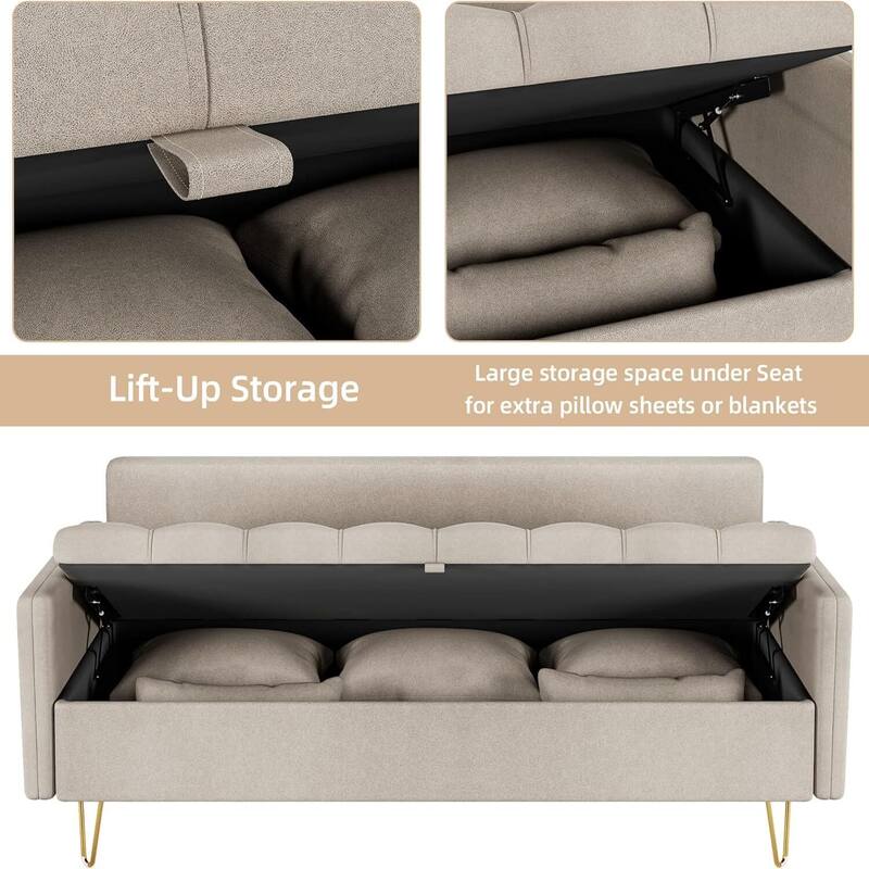 3-Seater Faux Leather Sofa