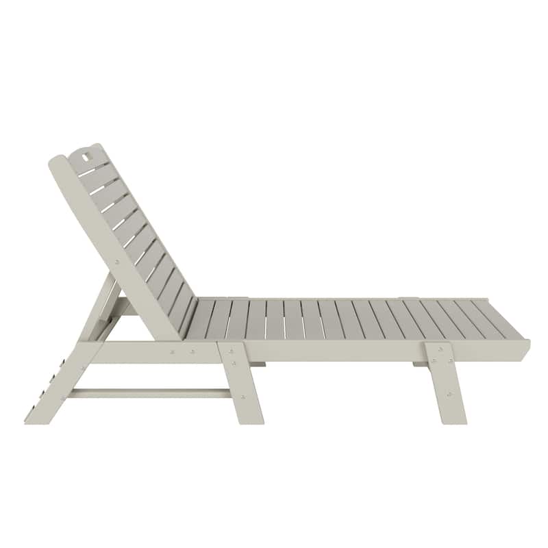 Laguna Hdpe All Weather Outdoor Patio Pool Reclining Armless Chaise Lounge