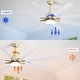 preview thumbnail 111 of 128, Sofucor 52/66/72/76/84Inch Large Ceiling Fan with Dimmable LED Light ,Remote&APP Control,8 Blades for Large Living Room,Porch