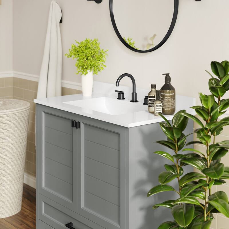 Bathroom Vanity with Undermount Sink, Cabinet, and Drawer