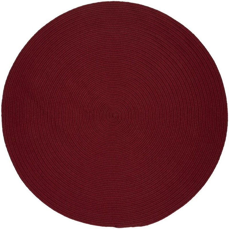 Rhody Rug Madeira Indoor/ Outdoor Braided Rounded Area Rug - Colonial Red - 10' Round