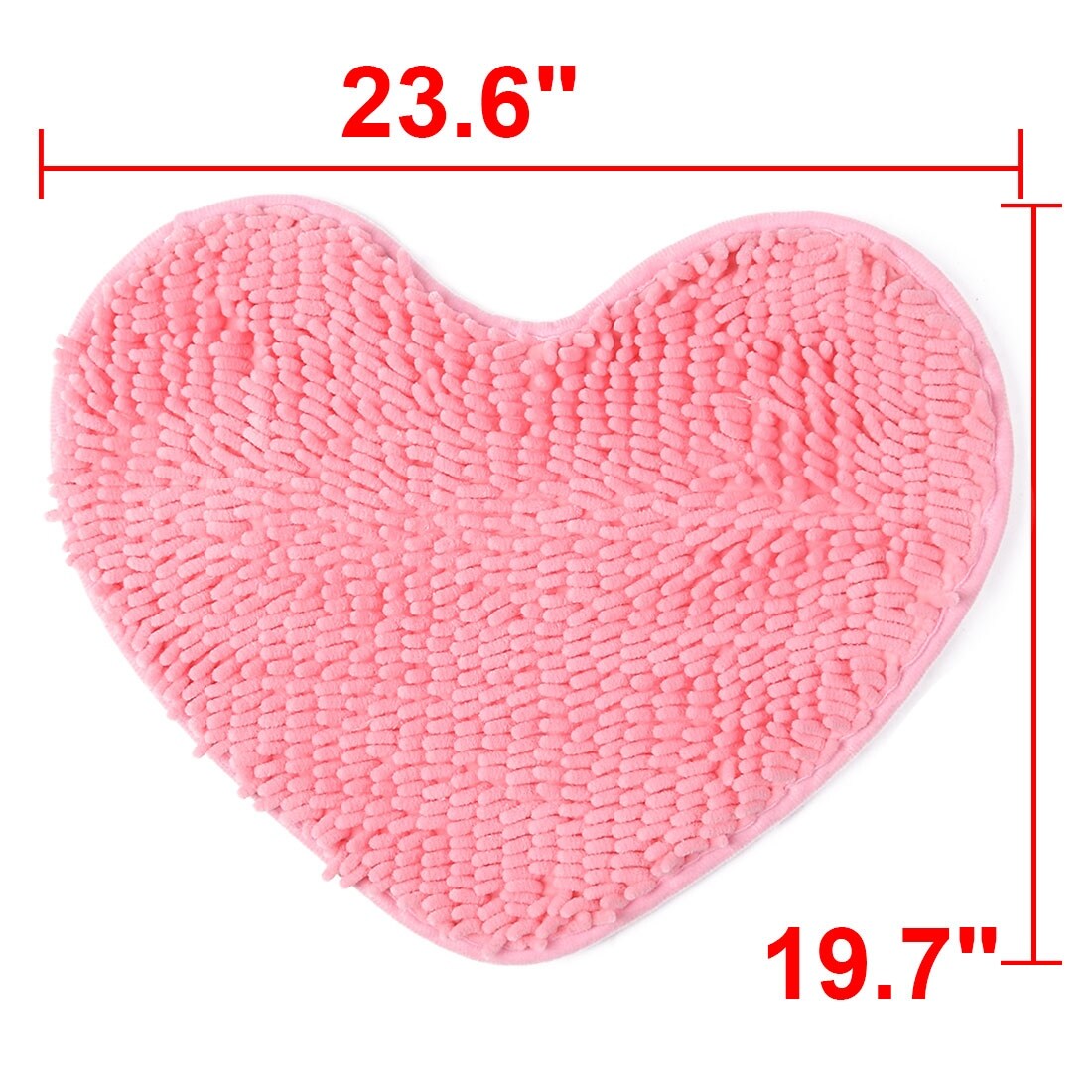 Shop Outdoor Chenille Heart Shaped Anti Slip Floor Rug Mat Doormat
