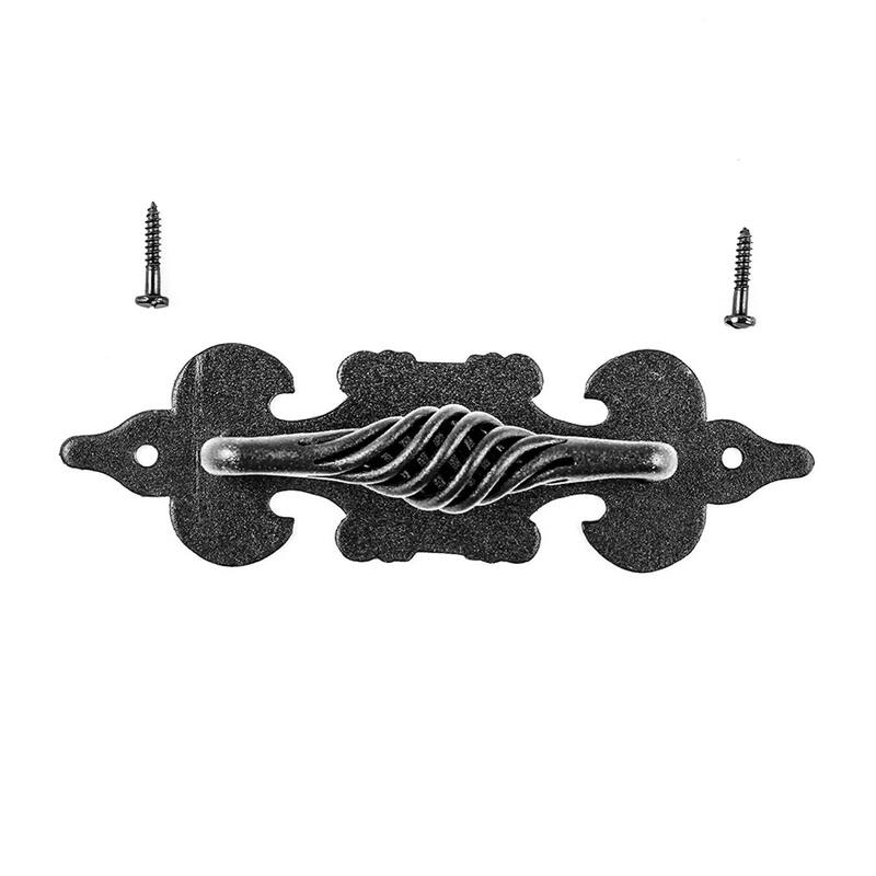 Cabinet Pull Birdcage Black Wrought Iron 6 Pack of 10 Renovators Supply