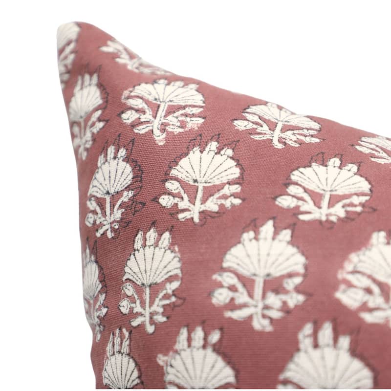 Fabdivine Floral Block print pillow Cover