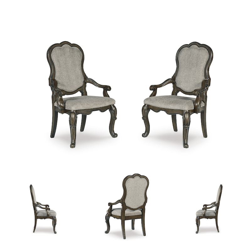 Signature Design by Ashley Maylee Dark Brown Dining Arm Chair - 30.75"W x 27.25"D x 45.75"H