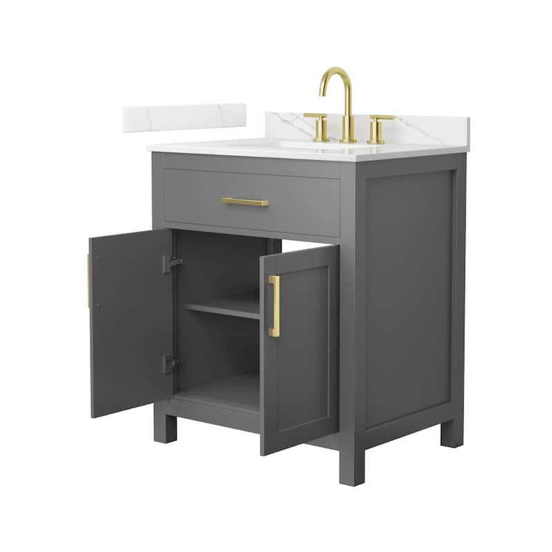 Wyndham Collection WCG2424-30S-QTZ-US3MXX Beckett 30" Free Standing