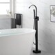 preview thumbnail 8 of 27, Floor Mounted Single Handle Clawfoot Tub Faucet with Hand shower - 8" x 48"