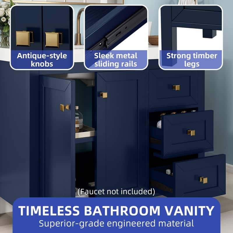 Moasis 36"/42" Bathroom Vanity Cabinet with Sink
