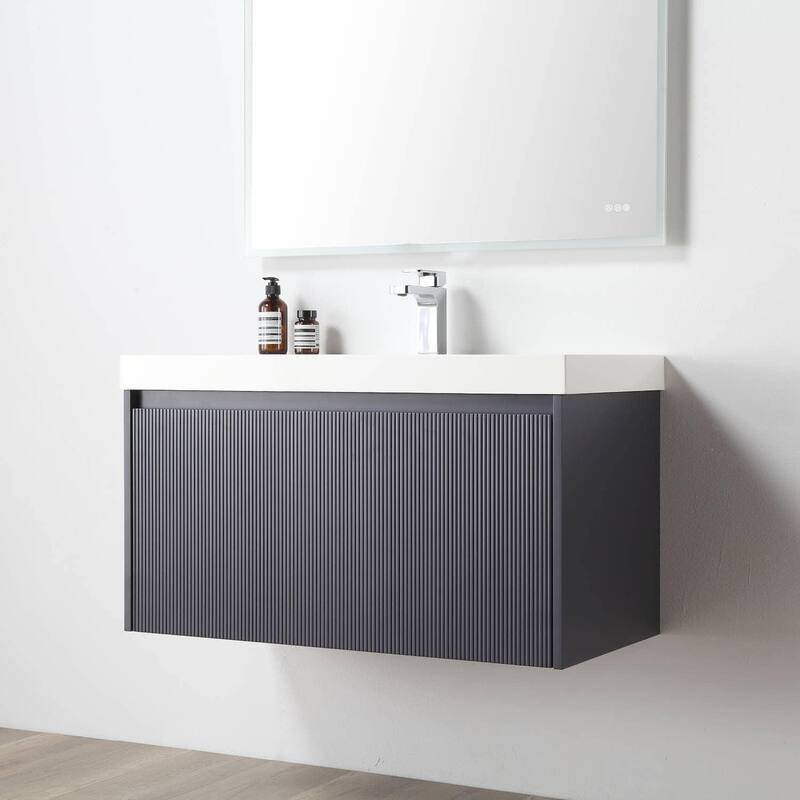 Blossom Positano 36" Floating Vanity with Sink & Side Cabinet