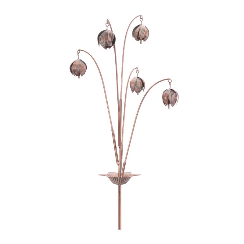 Iron Floral Spray Garden Stake (Set of 2)