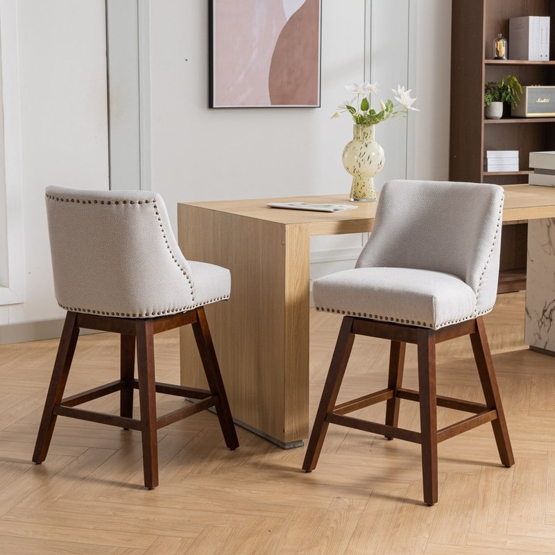 Counter Height Swivel Barstools Set of 4