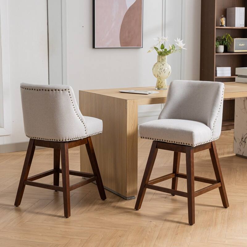 Counter Height Swivel Barstools Set of 6