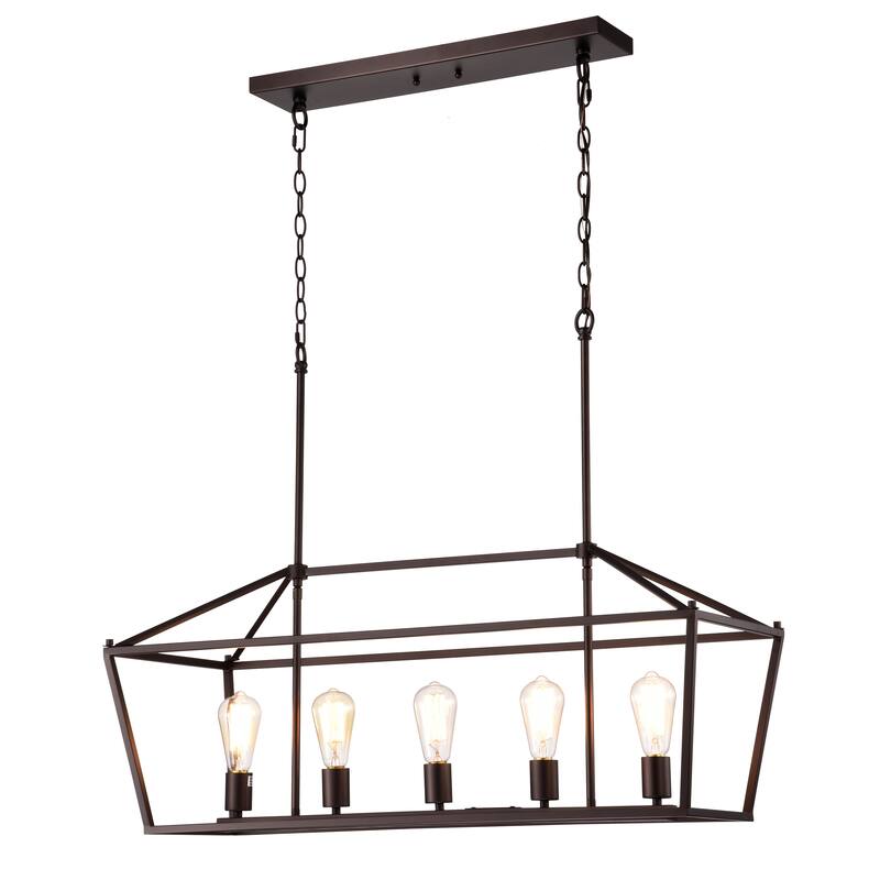 5-light Linear Island Fixture - Oil Rubbed Bronze