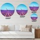 preview thumbnail 4 of 8, Designart 'Lavender Flowers and Clear Sky' Oversized Traditional Wall CLock